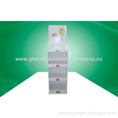 POP Cardboard Floor Display, Eco-friendly,Strong, Stable, Easy to Assembly,suitable for beverage
